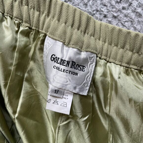 Golden Rose Collection Pants Womens Size 17 Green Dress Slacks - Picture 2 of 12